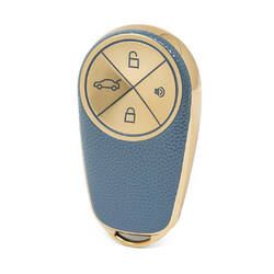 Nano High Quality Gold Leather Cover For NIO Remote Key 4 Buttons Gray Color NIO-A13J