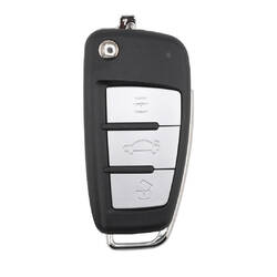 Keydiy KD Chave remota universal flip 3 botões Audi tipo B02