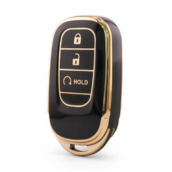 Nano High Quality Cover For Honda Remote Key 3 Button Black Color HD-G11J3B