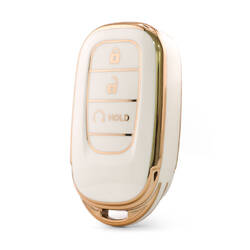 Nano High Quality Cover For Honda Remote Key 3 Button White Color HD-G11J3B