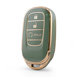 Nano High Quality Cover For Honda Remote Key 3 Button Green Color HD-G11J3B