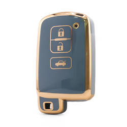 Nano High Quality Cover For Toyota Remote Key 3 Button Gray Color TYT-D11J3A