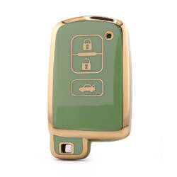 Nano High Quality Cover For Toyota Remote Key 3 Button Green Color TYT-D11J3A