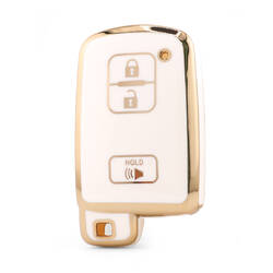Nano High Quality Cover For Toyota Remote Key 3 Button White Color TYT-D11J3B