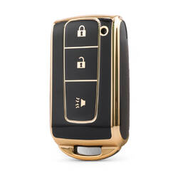 Nano High Quality Cover For Toyota Remote Key 3 Button Black Color TYT-M11J3A
