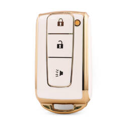 Nano High Quality Cover For Toyota Remote Key 3 Button White Color TYT-M11J3A
