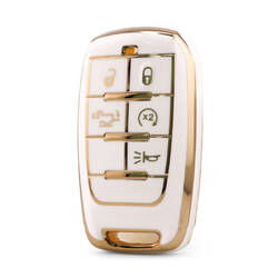 Nano High Quality Cover For Jeep Remote Key 5 Button White Color Jeep-D11J5B