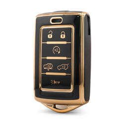 Nano High Quality Cover For Jeep Remote Key 6 Button Black Color Jeep-E11J6