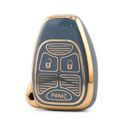 Nano High Quality Cover For Chrysler Remote Key 3 Button Gray Color CRSL-A11J3A