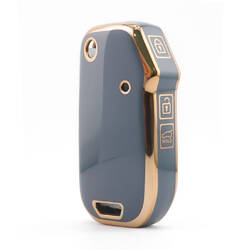 غطاء نانو عالي الجودة لمفتاح ريموت كيا 3 أزرار باللون الرمادي KIA-T11J3