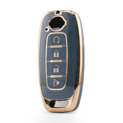 Nano High Quality Cover For Nissan Remote Key 4 Button Gray Color NS-C11J4A