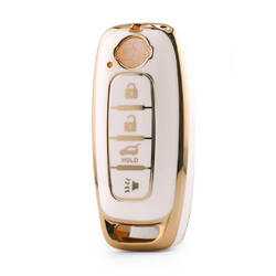 Nano High Quality Cover For Nissan Remote Key 4 Button White Color NS-C11J4B