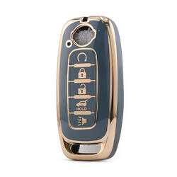 Nano High Quality Cover For Nissan Remote Key 5 Button Gray Color NS-C11J5