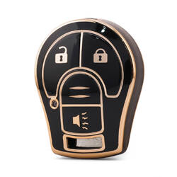 Nano High Quality Cover For Nissan Remote Key 3 Button Black Color NS-D11J3B