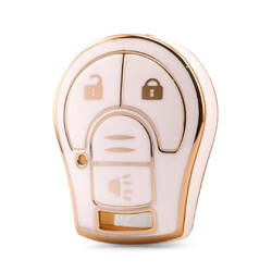 Nano High Quality Cover For Nissan Remote Key 3 Button White Color NS-D11J3B