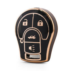 Nano High Quality Cover For Nissan Remote Key 4 Button Black Color NS-D11J4B
