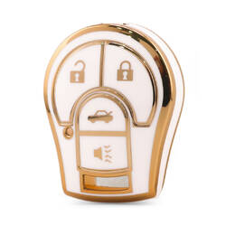 Nano High Quality Cover For Nissan Remote Key 4 Button White Color NS-D11J4B