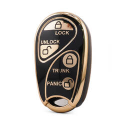 Nano High Quality Cover For Nissan Remote Key 4 Button Black Color NS-E11J4