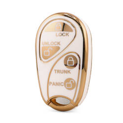 Nano High Quality Cover For Nissan Remote Key 4 Button White Color NS-E11J4