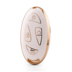 Нано Высококачественный Чехол Для Дистанционного Ключа Hyundai 5 Кнопок Белый Цвет HY-L11J5A