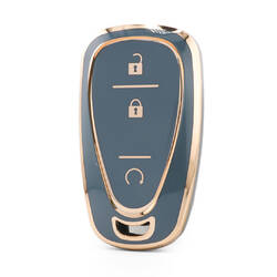 Nano High Quality Cover For Chevrolet Remote Key 3 Button Gray Color CRL-B11J3A