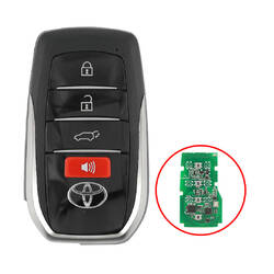 Toyota 2023 Smart Remote Key Shell 3+1 Buttons Chrome Sides BA Type