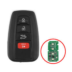 Корпус смарт-ключа Toyota Remote 3+1 кнопки для Xhorse XSTO01EN и Lonsdor LT20-04 PCB