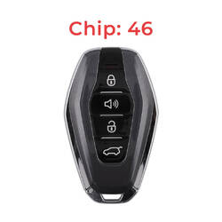 Jetour Original Smart Remote Key 3+1 Botões 433MHz 46 Chip Cor Preta