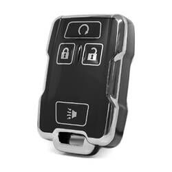 Capa Nano de Alta Qualidade para Chave Remota GMC 4 Botões Cor Preta Moldura Prateada GMC-B11Y