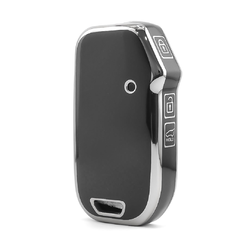 Nano High Quality Cover For KIA Remote Key 3 Button Black Color Silver Frame KIA-C11Y3