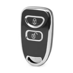 Nano High Quality Cover For KIA Remote Key 3 Button Black Color Silver Frame KIA-P11Y3