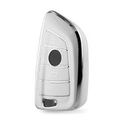Nano High Quality Cover For BMW Remote Key 3 Button White Color Silver Frame BMW-B11Y3