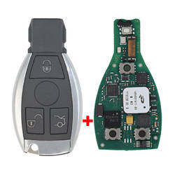 Mercedes FBS4 Original Smart Remote Key PCB 3 Buttons 433MHz with Aftermarket Shell Ready to Program