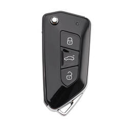 Xhorse VVDI Key Tool VVDI2 Wire Flip Remote Key All Black 3 Botões VW Tipo XKGA83EN