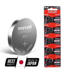 Maxell CR1620 Universal Battery Cell Card (5 PCs Pack)