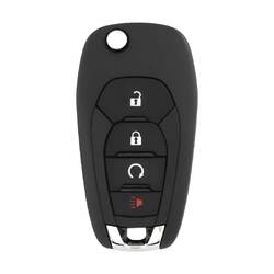 Llave remota plegable para Chevrolet Cruze 2018, 4 botones, 433 MHz, placa original con carcasa de repuesto