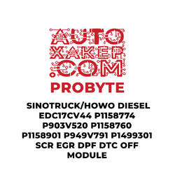 ProByte SINOTRUCK / HOWO Diesel EDC17CV44 P1158774 P903V520 P1158760 P1158901 P949V791 P1499301 SCR EGR DPF DTC OFF Módulo