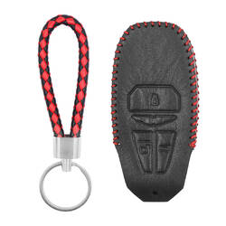 Estojo de couro para Aston Martin Smart Remote Key 3 botões