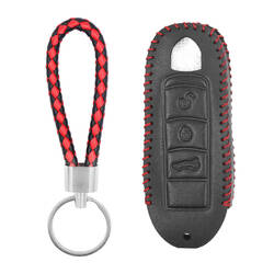Estojo de couro para Porsche Smart Remote Key 3 botões PSC-B