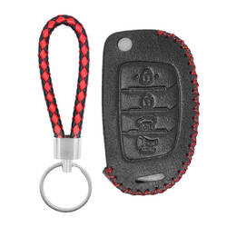 Кожаный чехол для Hyundai Flip Remote Key 4 кнопки