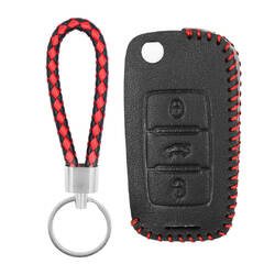 Кожаный чехол для Volkswagen Flip Remote Key 3 кнопки