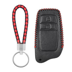 Кожаный чехол для Toyota Land Cruiser Fortuner Hilux Smart Remote Key 2 кнопки