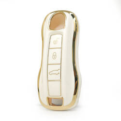 Нано крышка высокого качества для кнопок дистанционного ключа 3 Порше Кайенны белого цвета