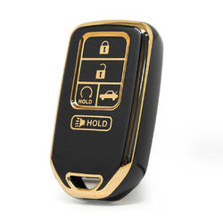 Нано высококачественная крышка для удаленного ключа Хонда 4+1 застегивает черный цвет
