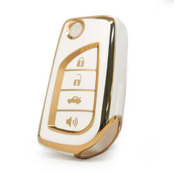 Нано крышка высокого качества для кнопок дистанционного ключа 3+1 Тойота сальто белого цвета