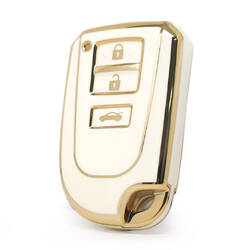 Нано крышка высокого качества для Toyota Vios Yaris удаленного ключа 3 кнопки белого цвета