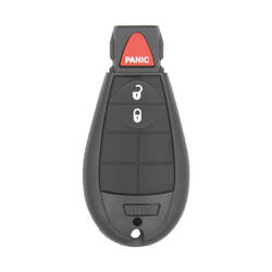 Chrysler Jeep Dodge Fobik Chiave remota 2 + 1 pulsanti 433 MHz HITAG 2 - ID46 - PCF7941 Transponder ID FCC: IYZ-C01C