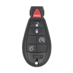 Chrysler Jeep Dodge Fobik Guscio Chiave Telecomando 5 Pulsanti Con Baule Alto