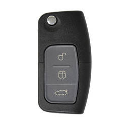 Ford Flip Remote Key Shell 3 botões Lâmina HU101