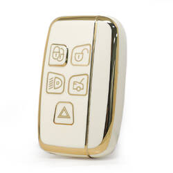 Нано-крышка высокого качества для дистанционного ключа Range Rover 5 кнопок белого цвета